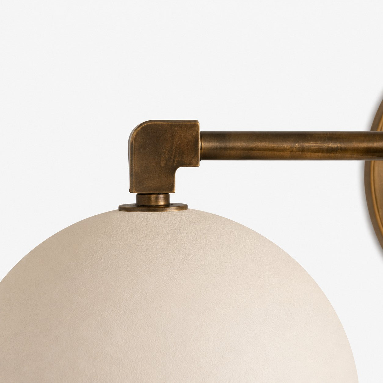 Metio Dome Mid-Century Deep Ball Vanity Lamp - Brass Wall Sconce