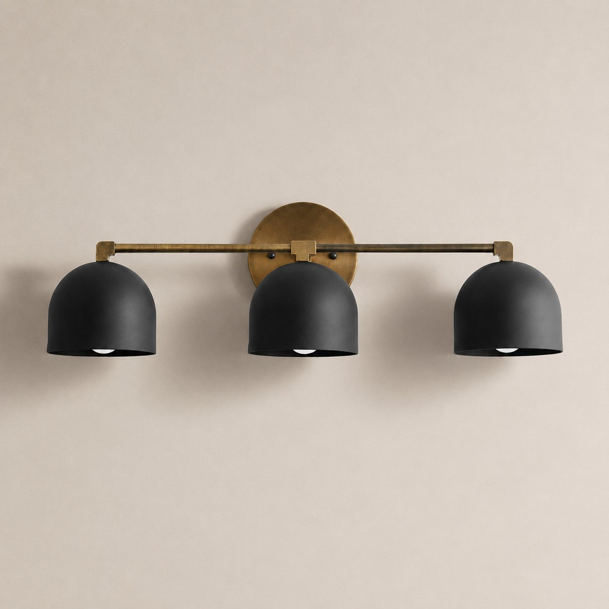 Metio Dome Mid-Century Deep Ball Vanity Lamp - Brass Wall Sconce