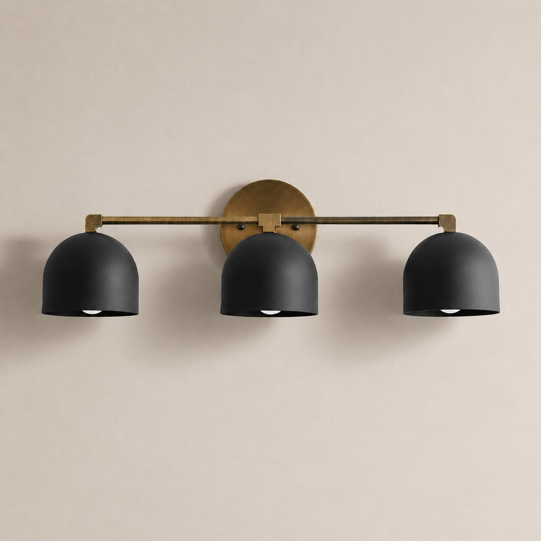 Metio Dome Mid-Century Deep Ball Vanity Lamp - Brass Wall Sconce