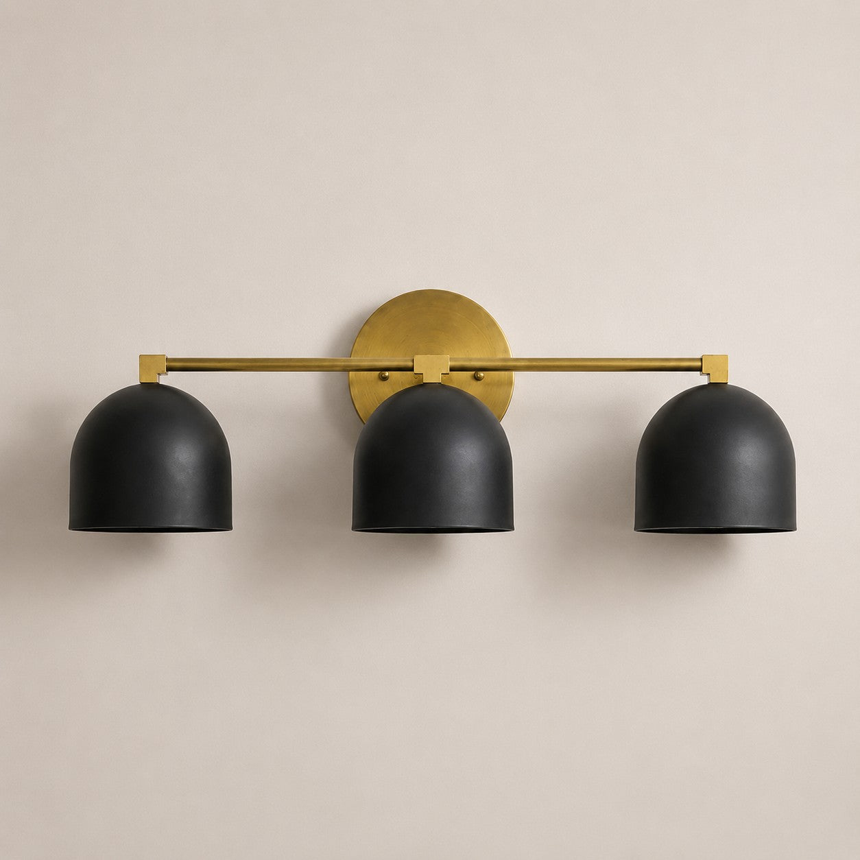 Metio Dome Mid-Century Deep Ball Vanity Lamp - Brass Wall Sconce