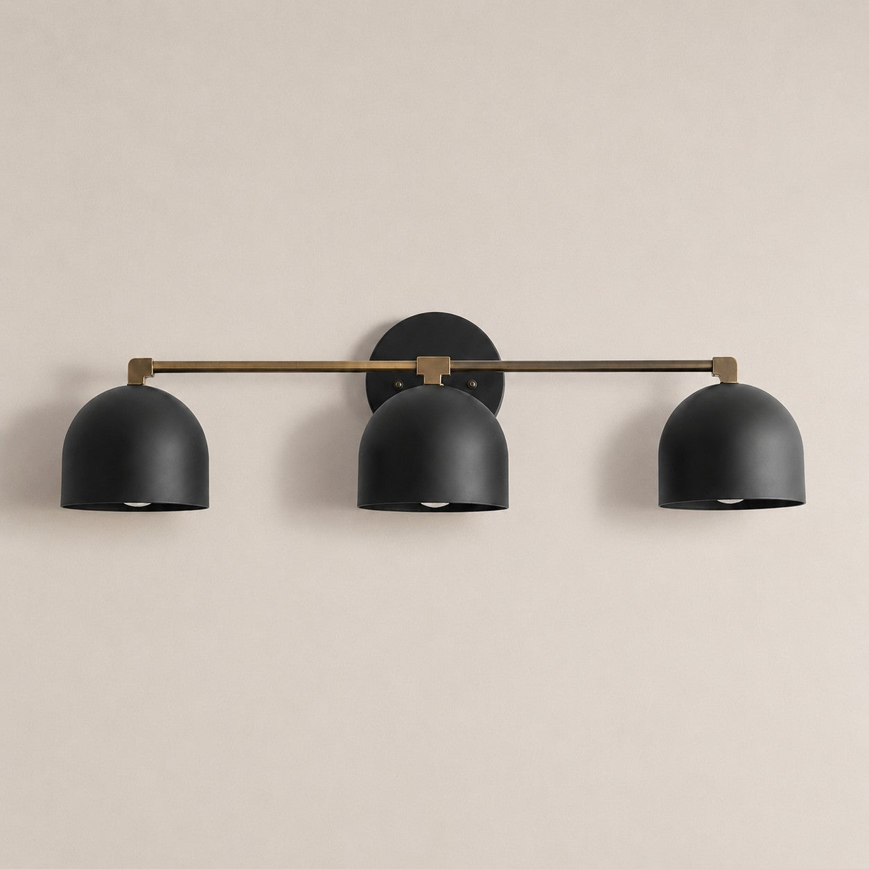 Metio Dome Mid-Century Deep Ball Vanity Lamp - Brass Wall Sconce