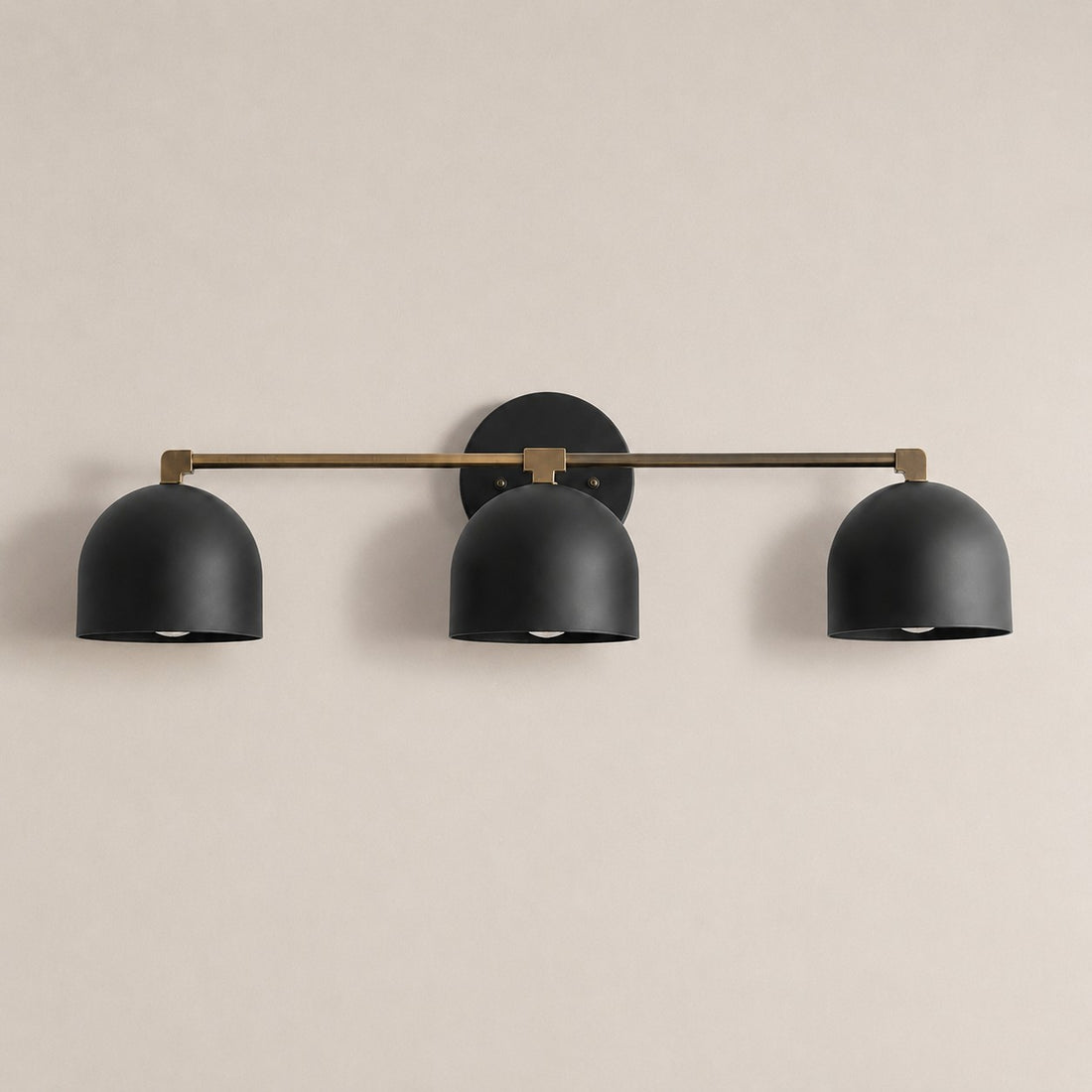 Metio Dome Mid-Century Deep Ball Vanity Lamp - Brass Wall Sconce