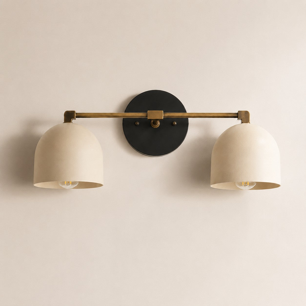 Metio Dome Mid-Century Deep Ball Vanity Lamp - Brass Wall Sconce