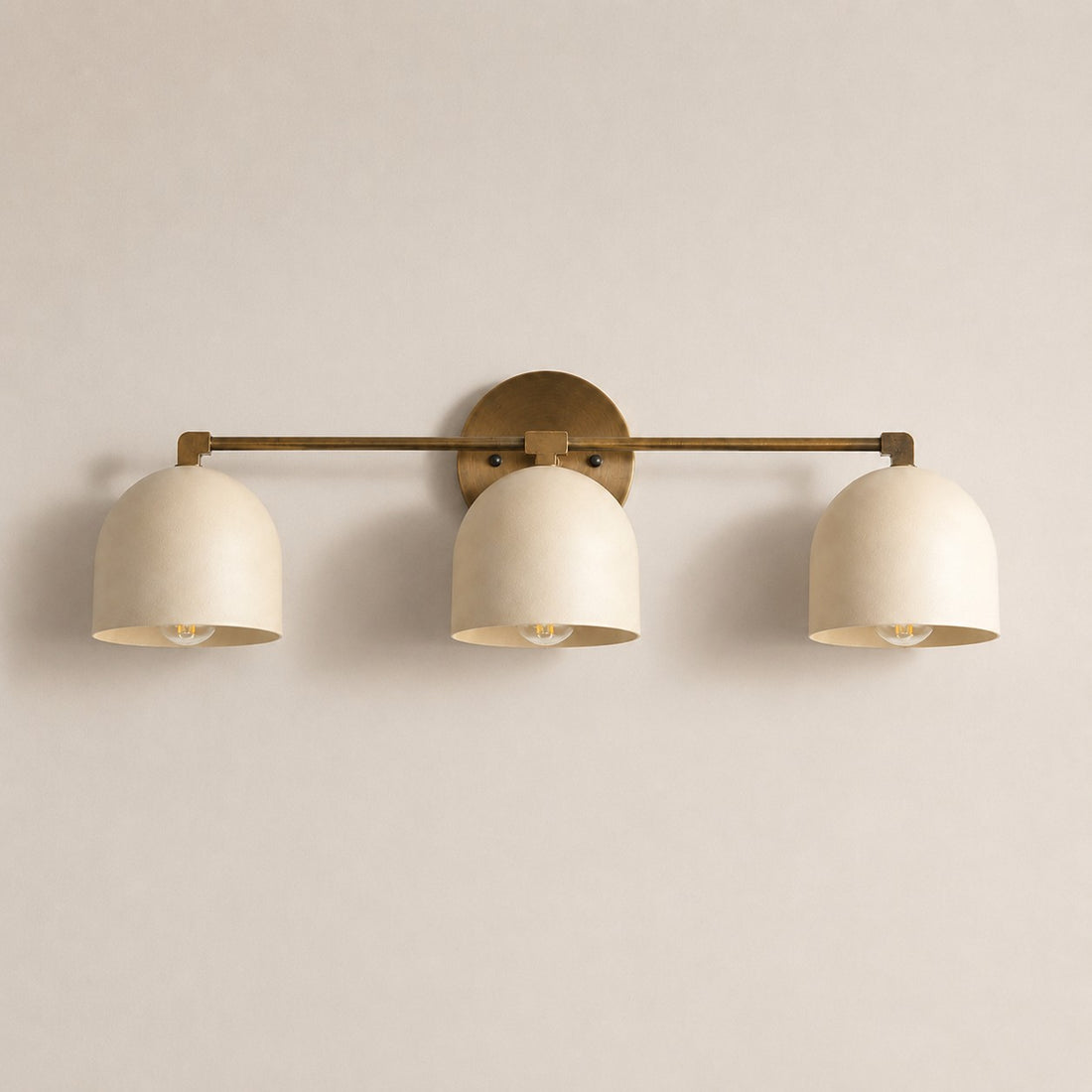Metio Dome Mid-Century Deep Ball Vanity Lamp - Brass Wall Sconce