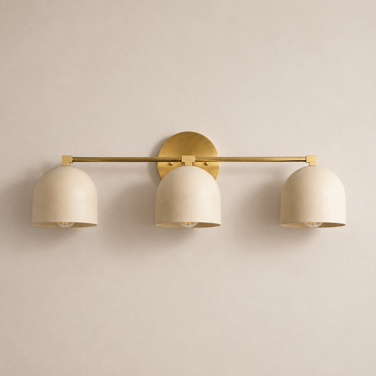 Metio Dome Mid-Century Deep Ball Vanity Lamp - Brass Wall Sconce