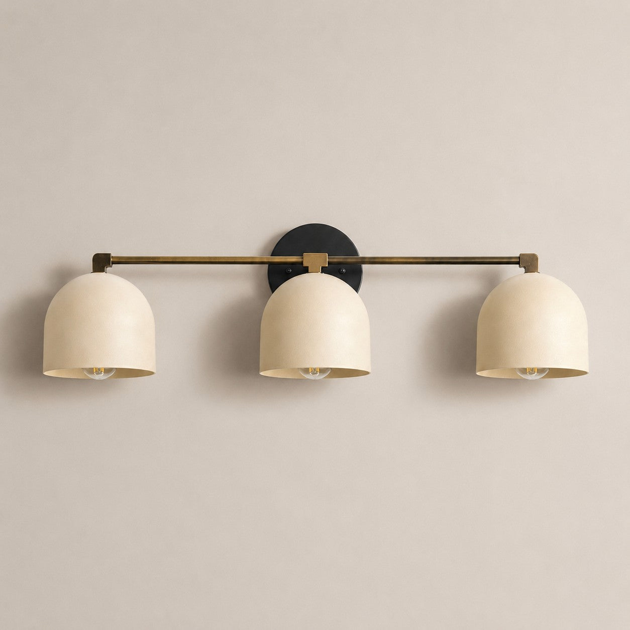 Metio Dome Mid-Century Deep Ball Vanity Lamp - Brass Wall Sconce