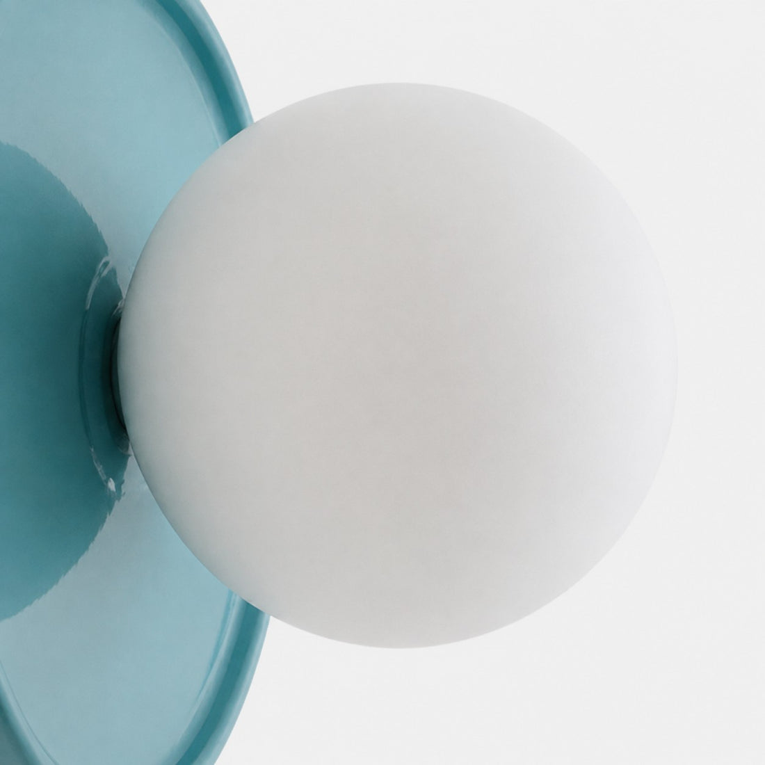 Ceramic Globe Wall Sconce – Opal Glass Bedside Light