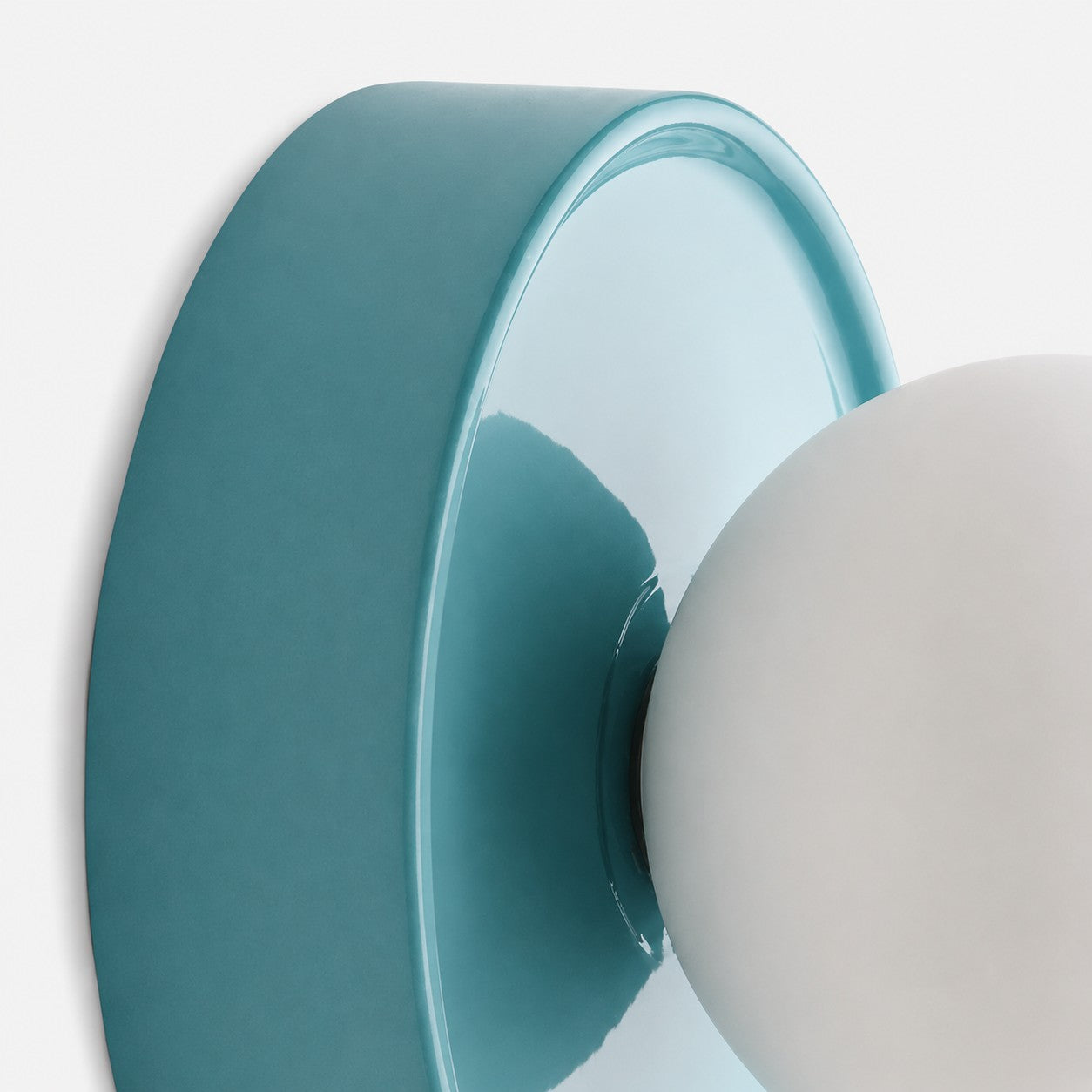 Ceramic Globe Wall Sconce – Opal Glass Bedside Light
