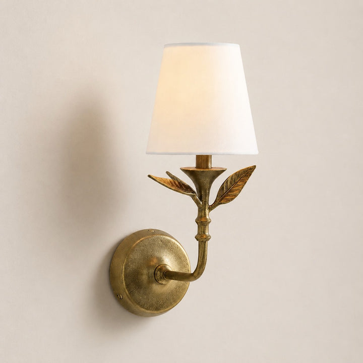 Roven Vintage Forged Iron Sconce - Botanical Wall Light to Elevate Your Home Decor