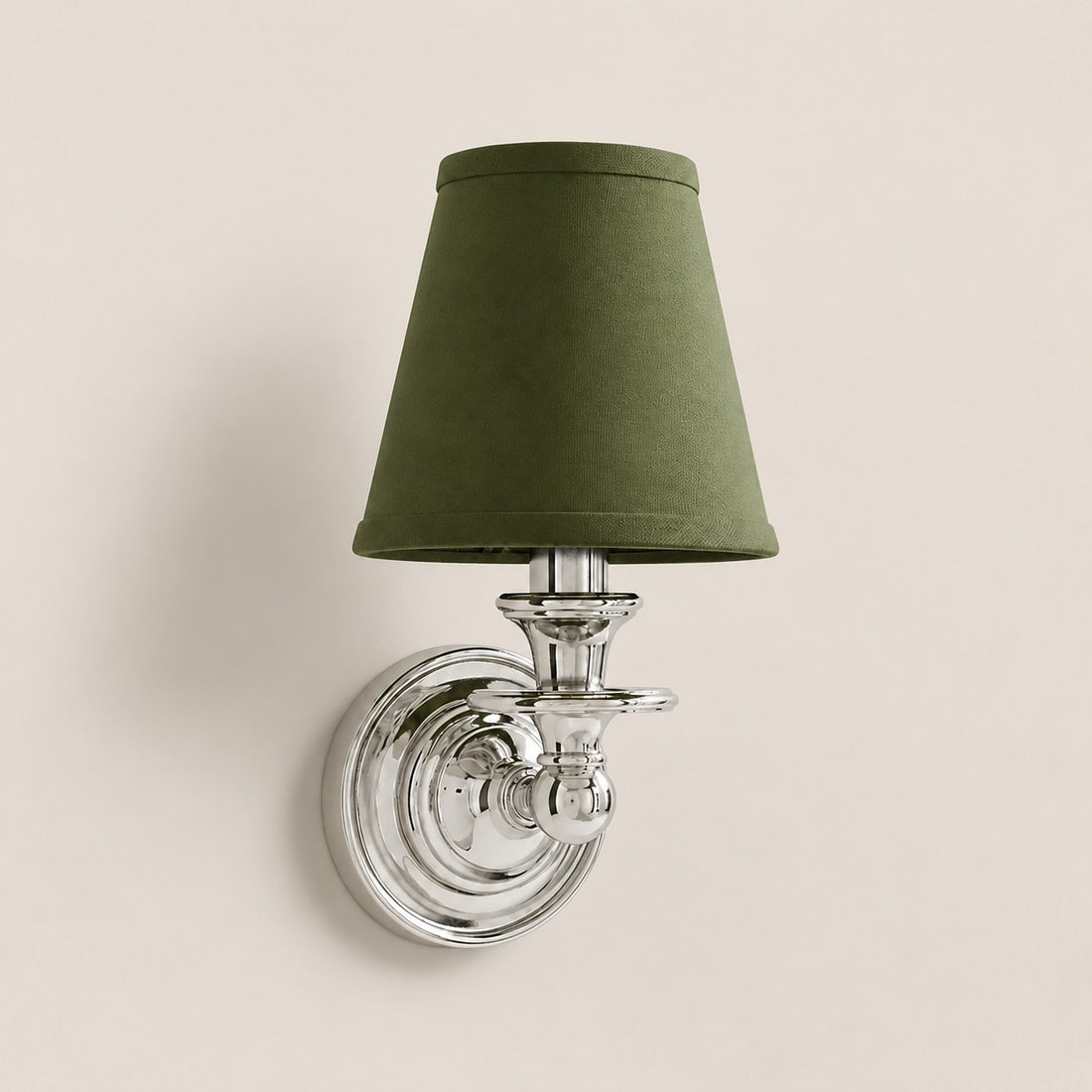 Kalvora wall sconce - Green Plain shade with Chrome finish
