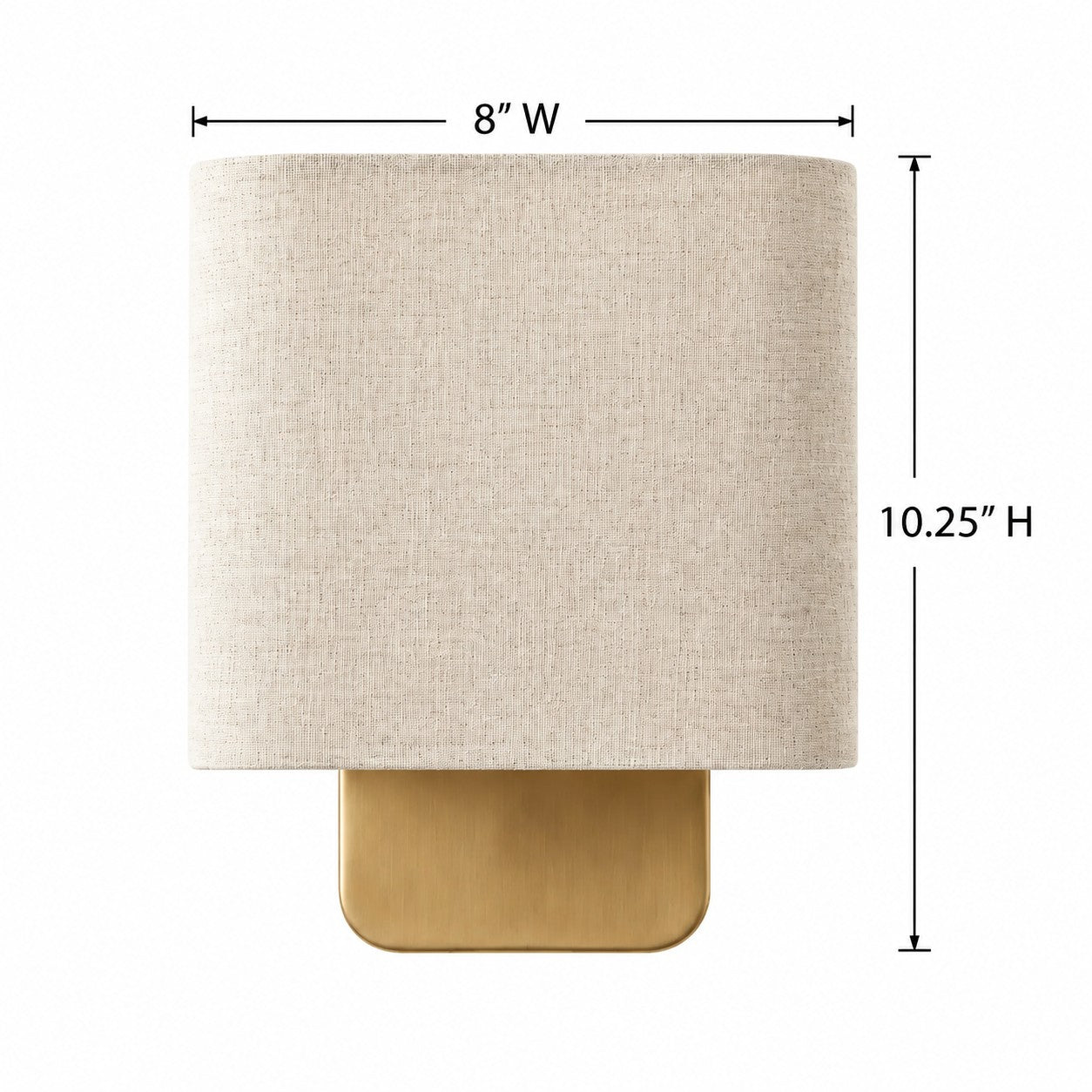 Nolvara Contemporary Fabric-Shade Wall Light – Minimalist Metal Fixture for Bedroom Hallway