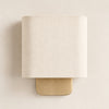 Nolvara Contemporary Fabric-Shade Wall Light – Minimalist Metal Fixture for Bedroom Hallway