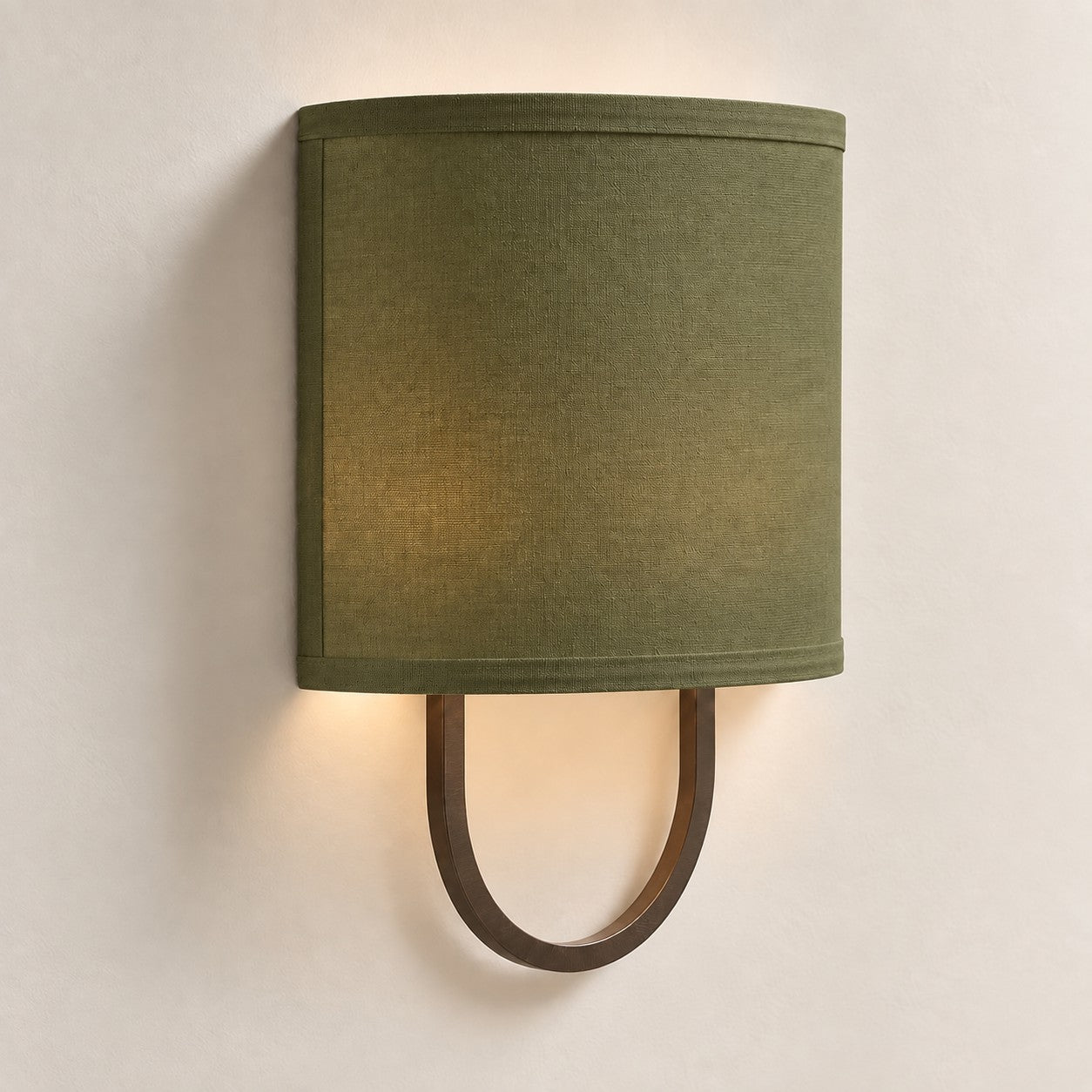 Nolvara wall light - Green shade with Bronze finish