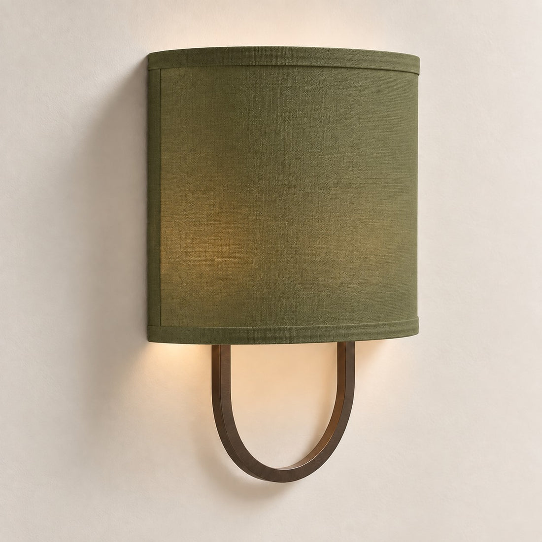 Nolvara wall light - Green shade with Bronze finish