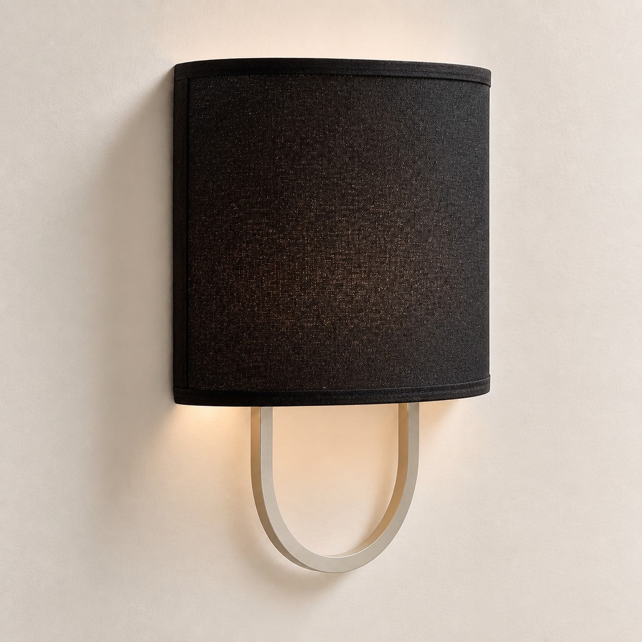 Nolvara wall light - Black shade with Polished Nickel finish
