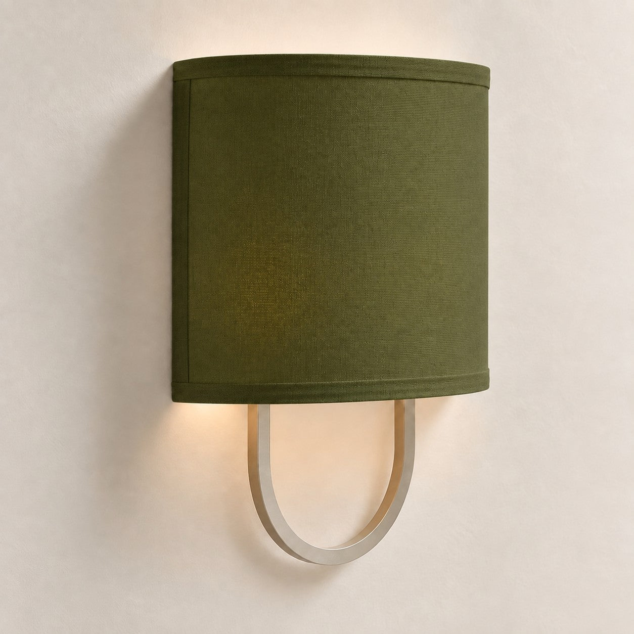 Nolvara wall light - Green shade with Polished Nickel finish