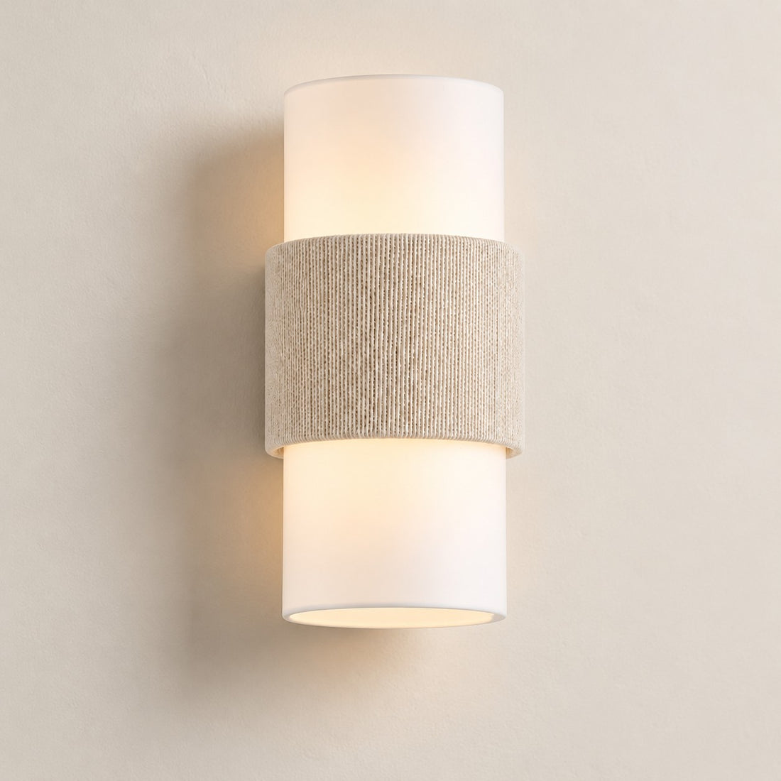 Freya Nordic Minimalist Linen Cylindrical Wall Light for Bedroom and Hallway
