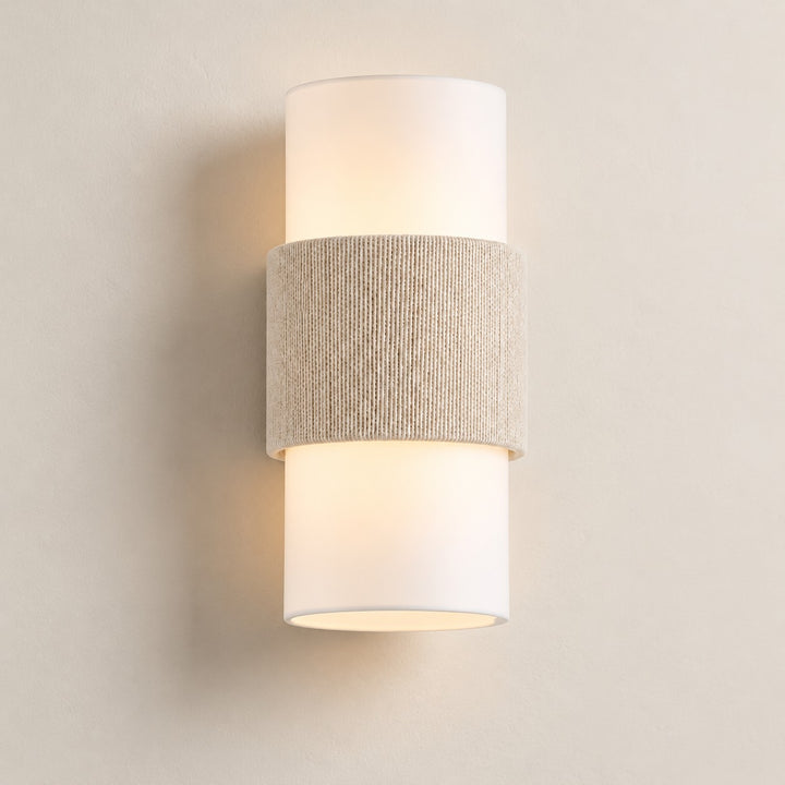 Freya Nordic Minimalist Linen Cylindrical Wall Light for Bedroom and Hallway