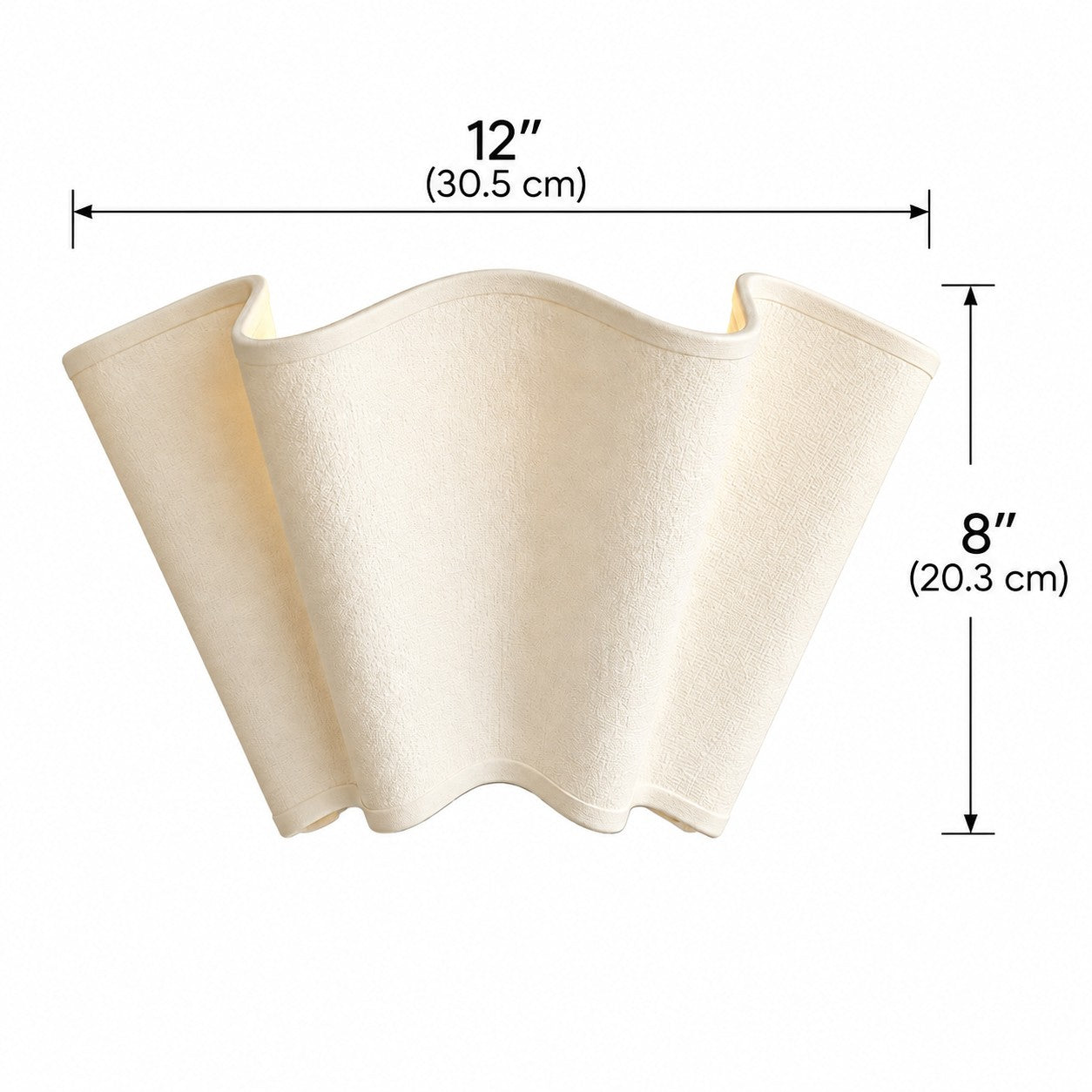 Oslan Modern Plug-In Sconce - Scalloped Ivory Linen Shade Wall Lamp