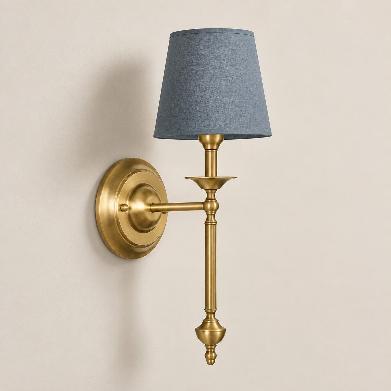 Arcuma 1 Head Vintage Brass Dusty Blue