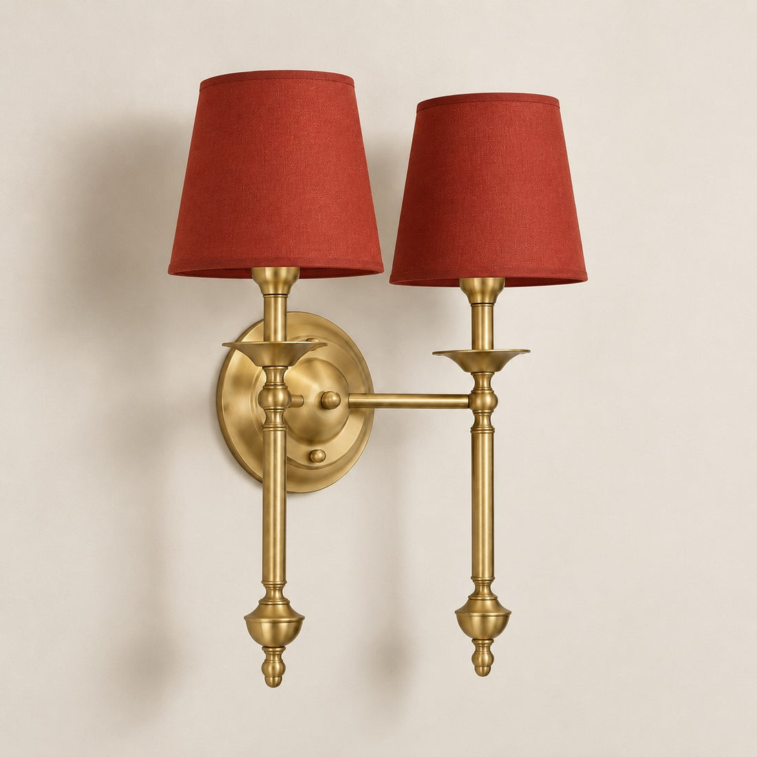 Arcuma 2 Heads Vintage Brass Red