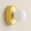Ceramic Globe Wall Sconce – Opal Glass Bedside Light