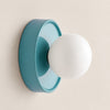Ceramic Globe Wall Sconce – Opal Glass Bedside Light