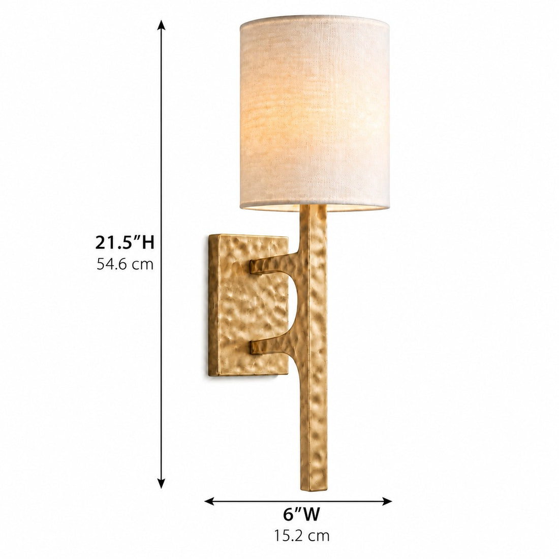 Texturoc Linear Wall Light - Modern Hammered Wall Sconce