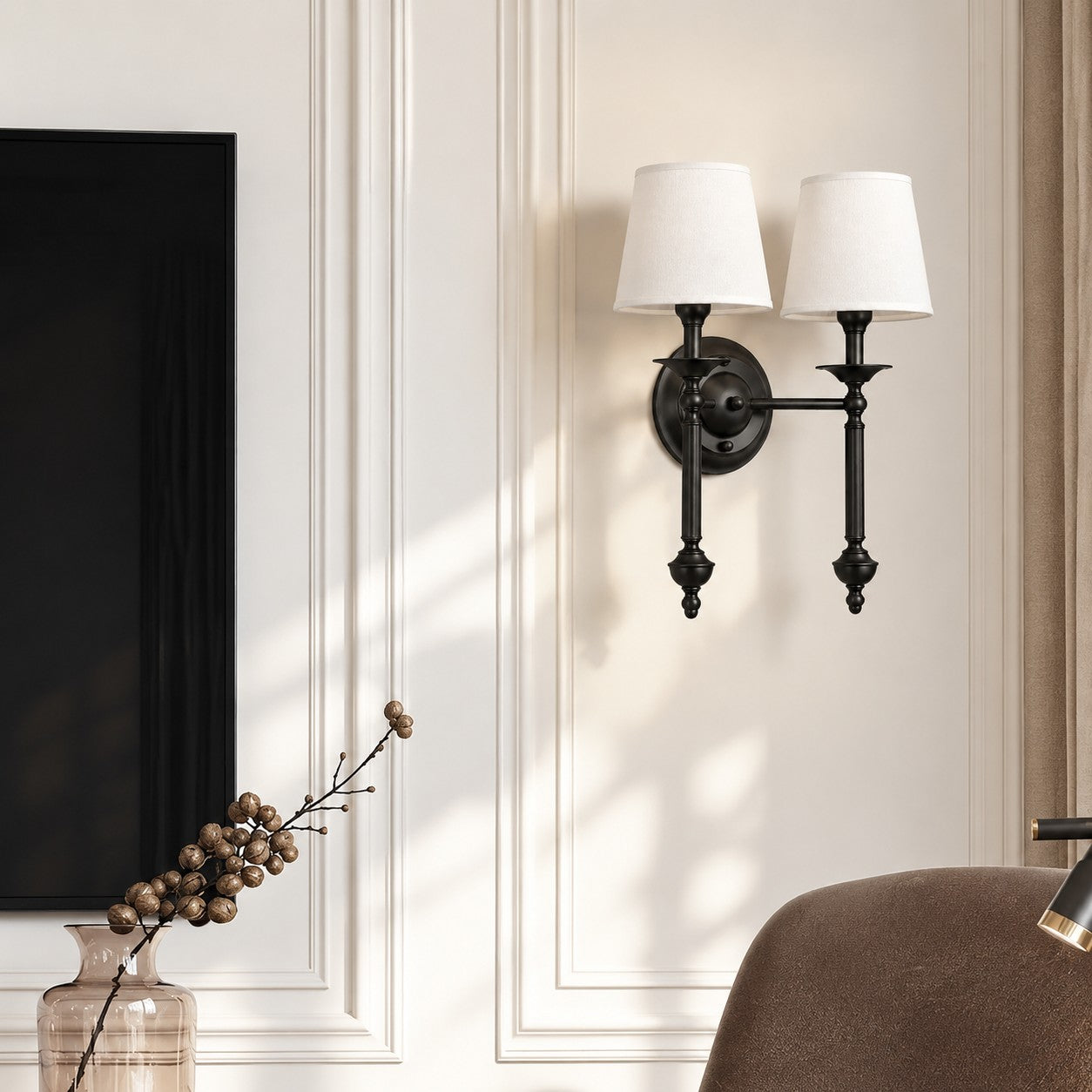 Arcuma Copper Wall Fixture – Elegant Sconce for Traditional and Transitional Interiors