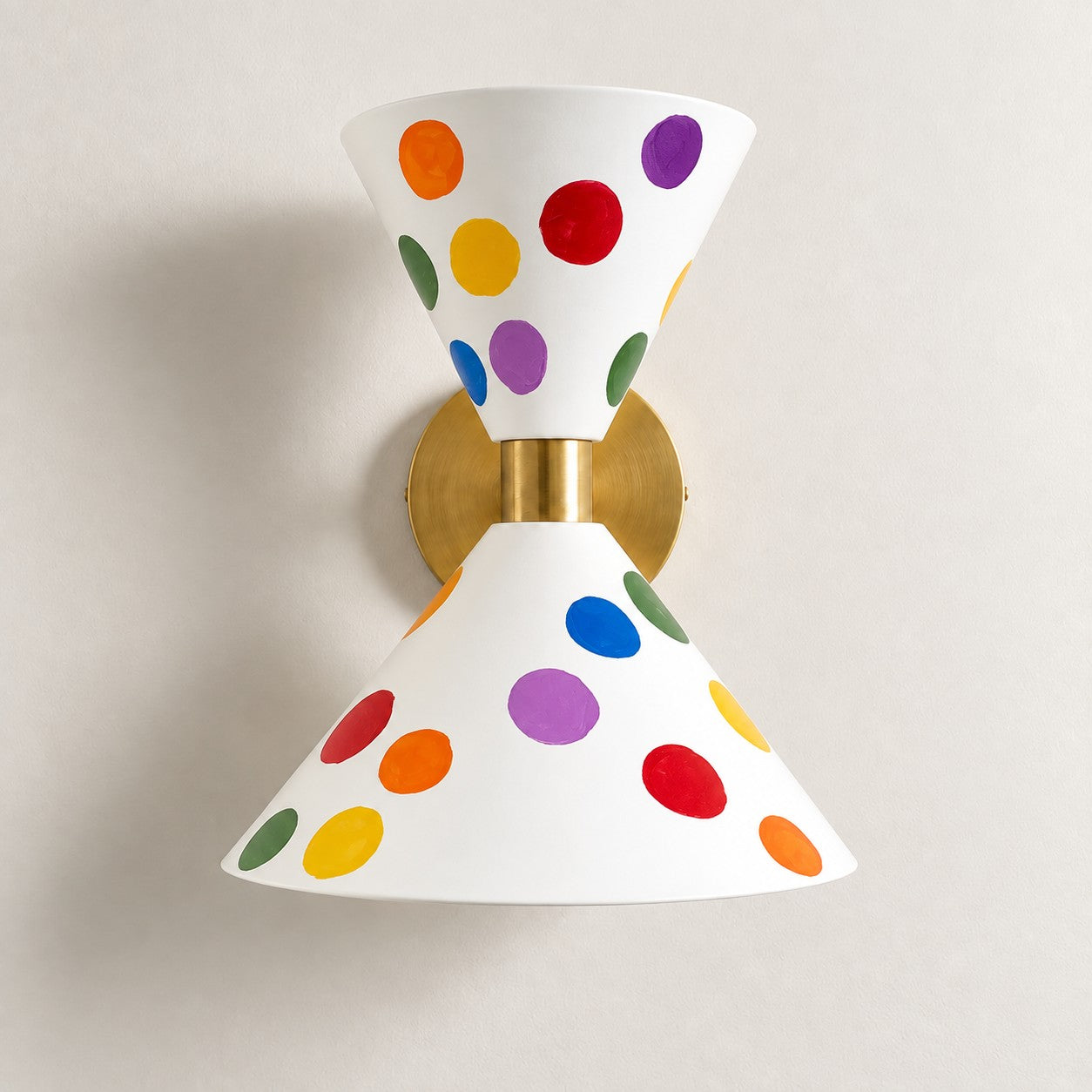 Clancy colorful cone wall sconce