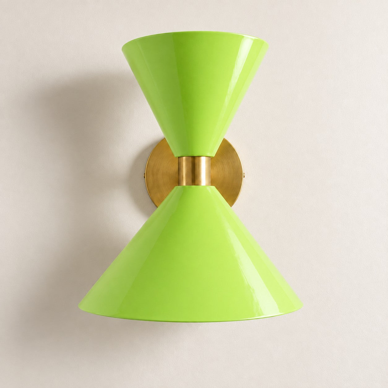 Clancy colorful cone wall sconce