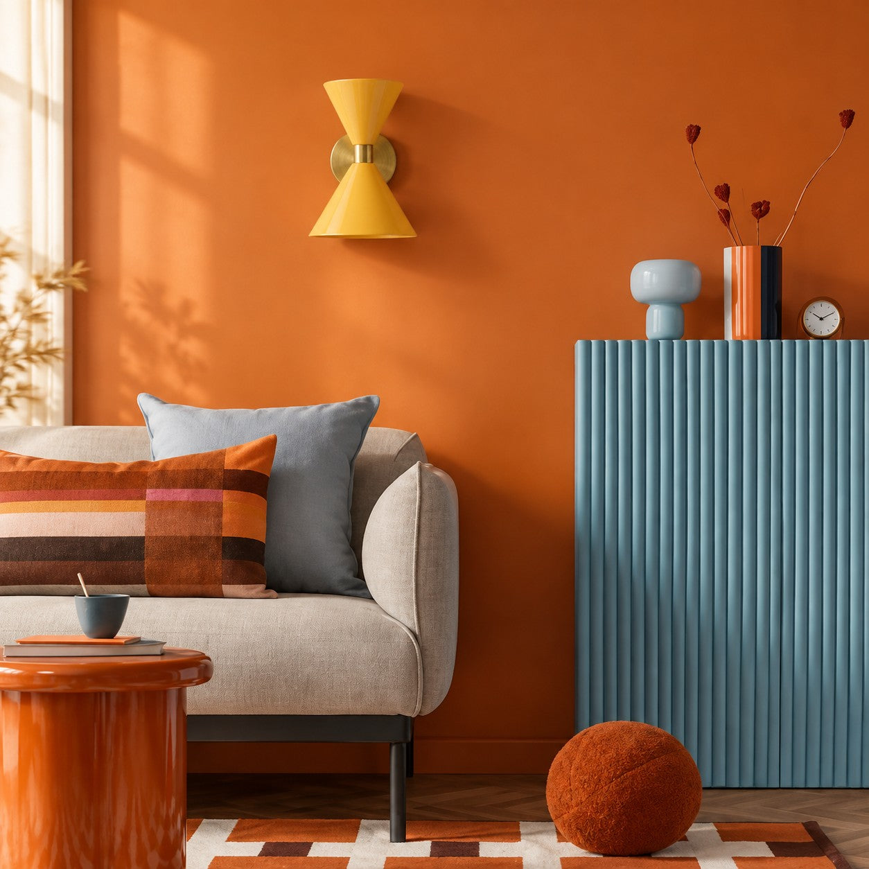 Clancy colorful cone wall sconce