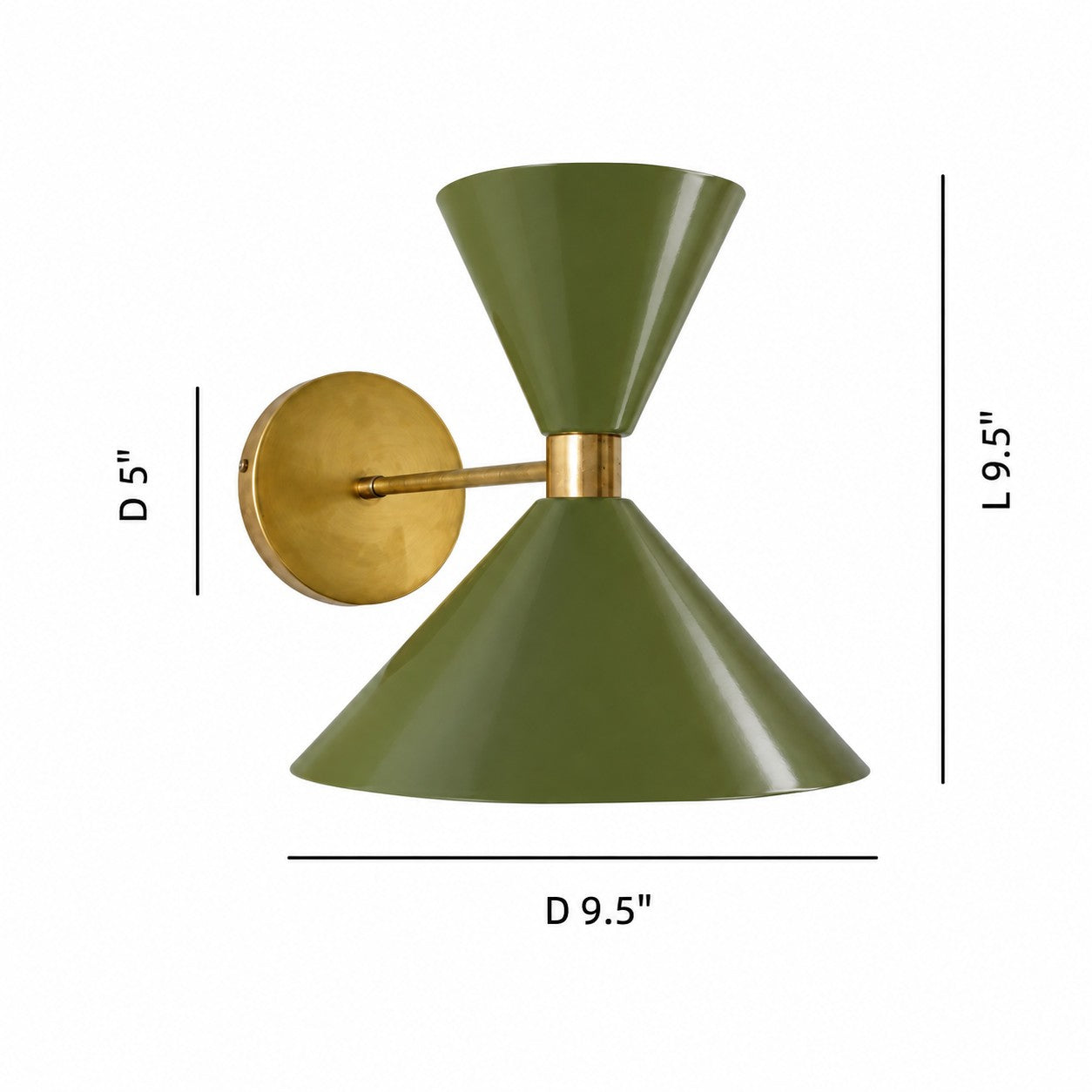 Clancy colorful cone wall sconce