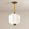 Antique Brass Green Glass Eloise Pendant Light