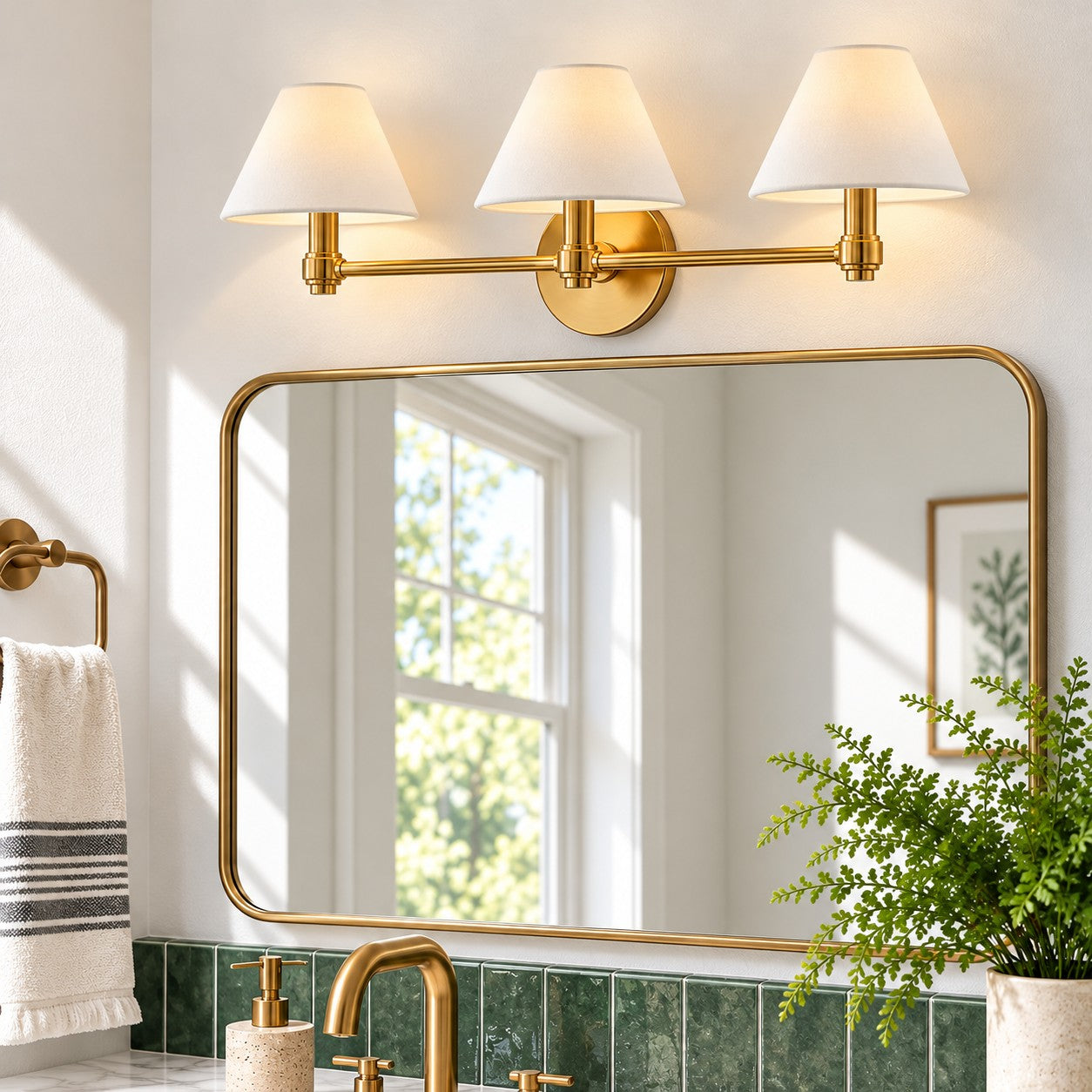 Roven Metal Wall Sconce – Sleek Metal Single or Triple Sconce for Vanity or Bathroom