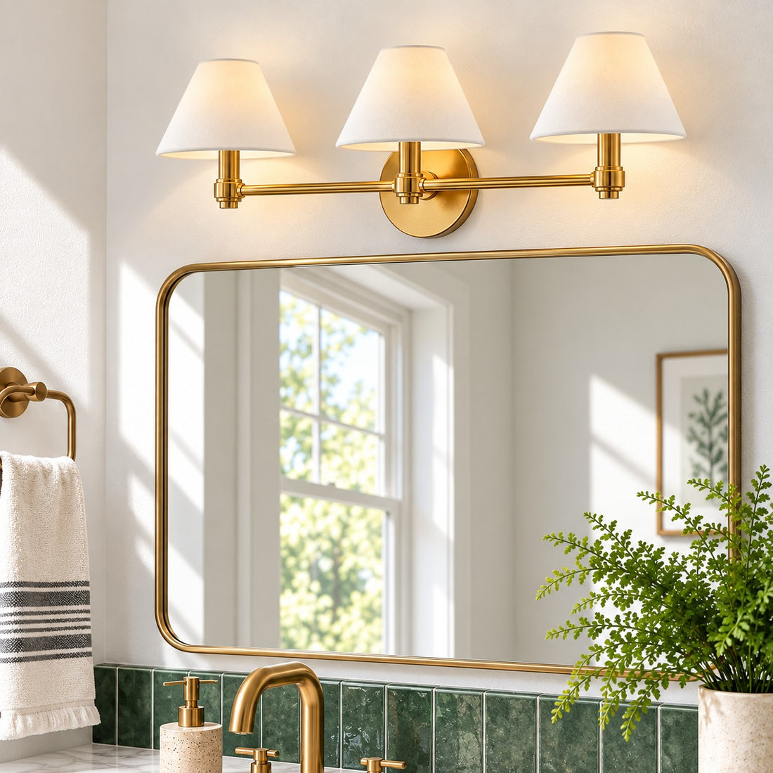 Roven Metal Wall Sconce – Sleek Metal Single or Triple Sconce for Vanity or Bathroom