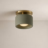 Cerova Modern Porcelain Flush Mount Ceiling Light– Elegant Ivory Shade