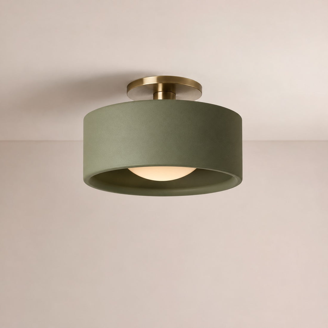 Cerova Modern Porcelain Flush Mount Ceiling Light– Elegant Ivory Shade