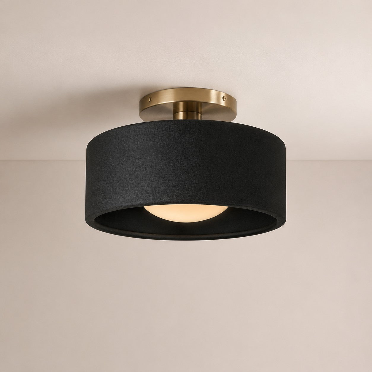 Cerova Modern Porcelain Flush Mount Ceiling Light– Elegant Ivory Shade