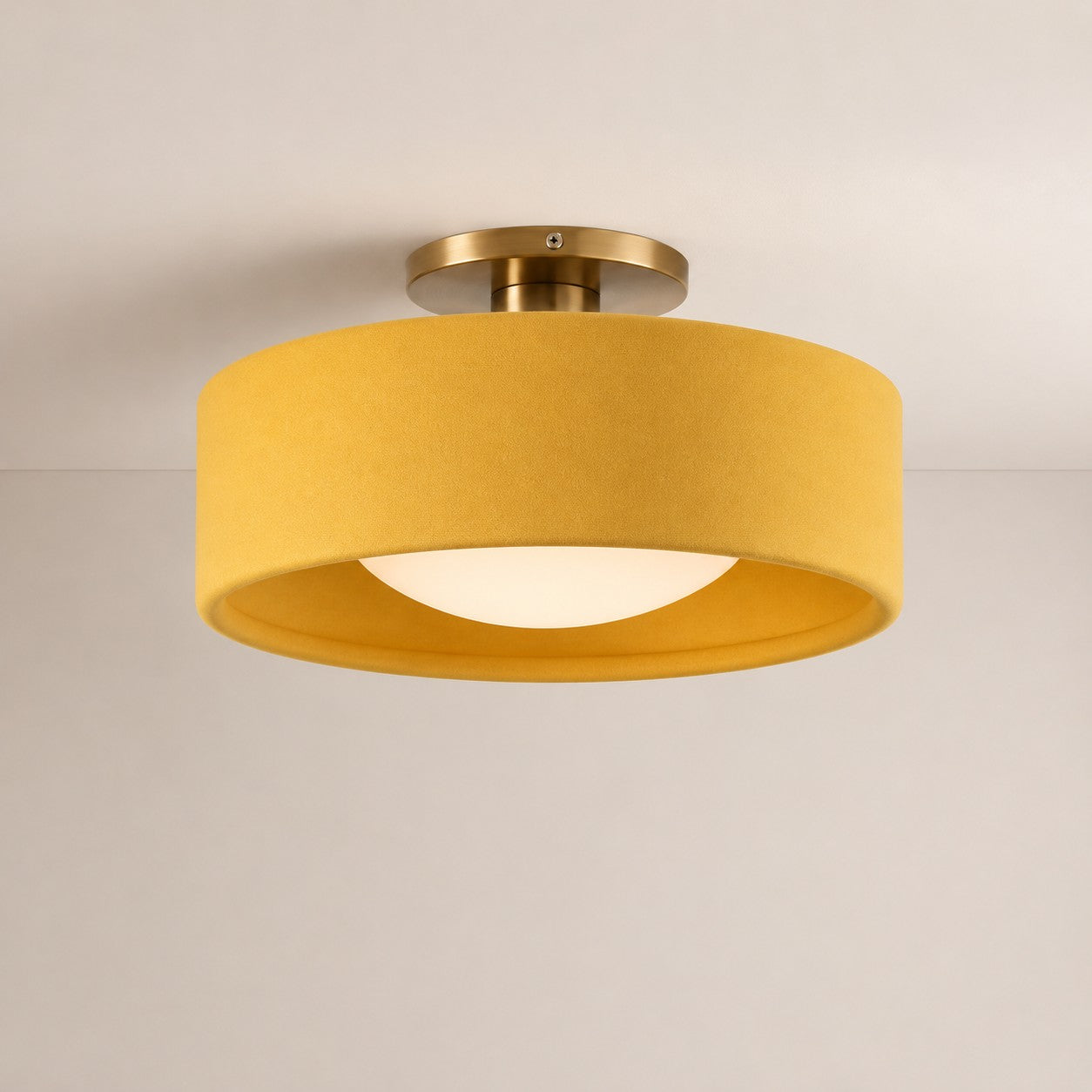 Cerova Modern Porcelain Flush Mount Ceiling Light– Elegant Ivory Shade