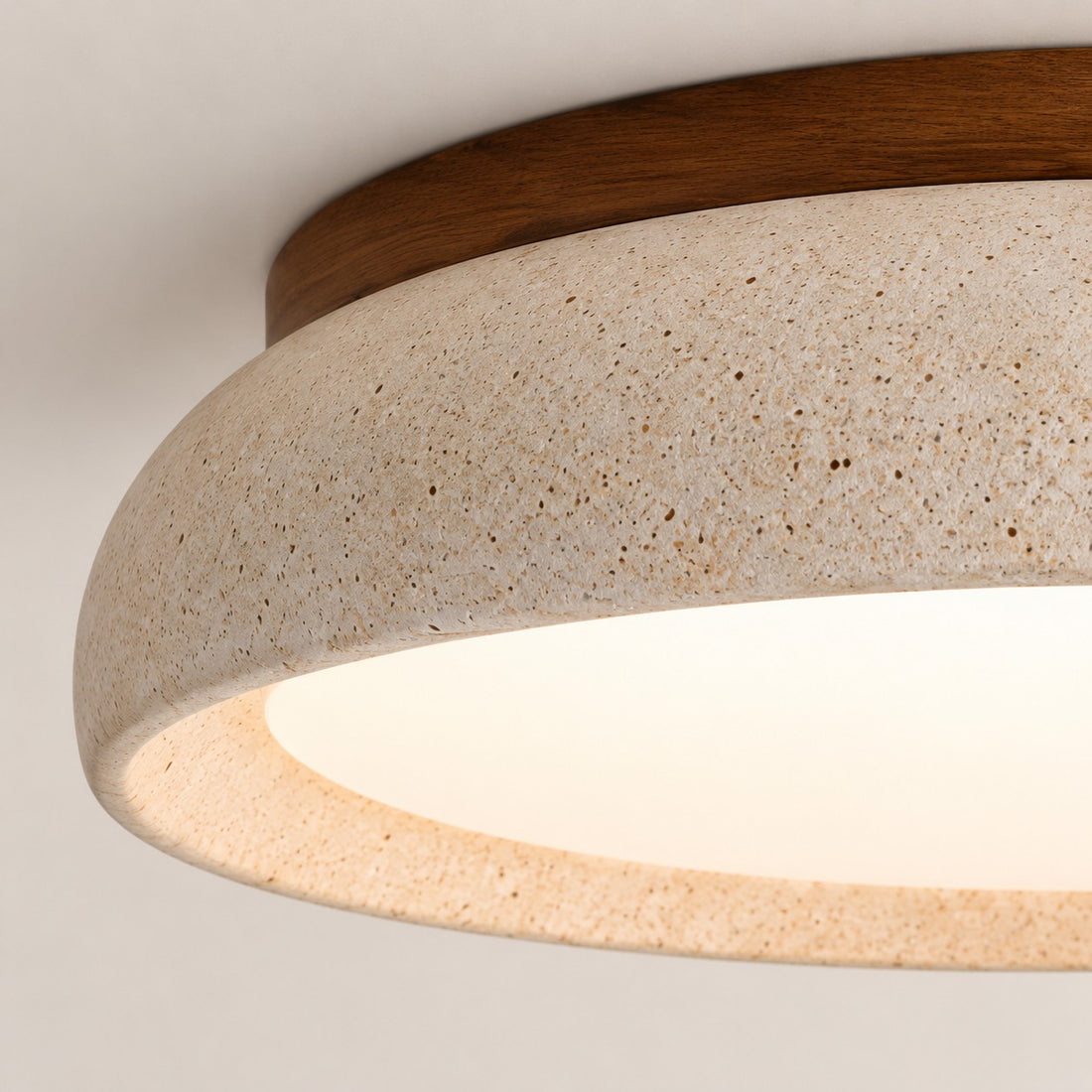 Modern Scandinavian Travertine Ceiling Light
