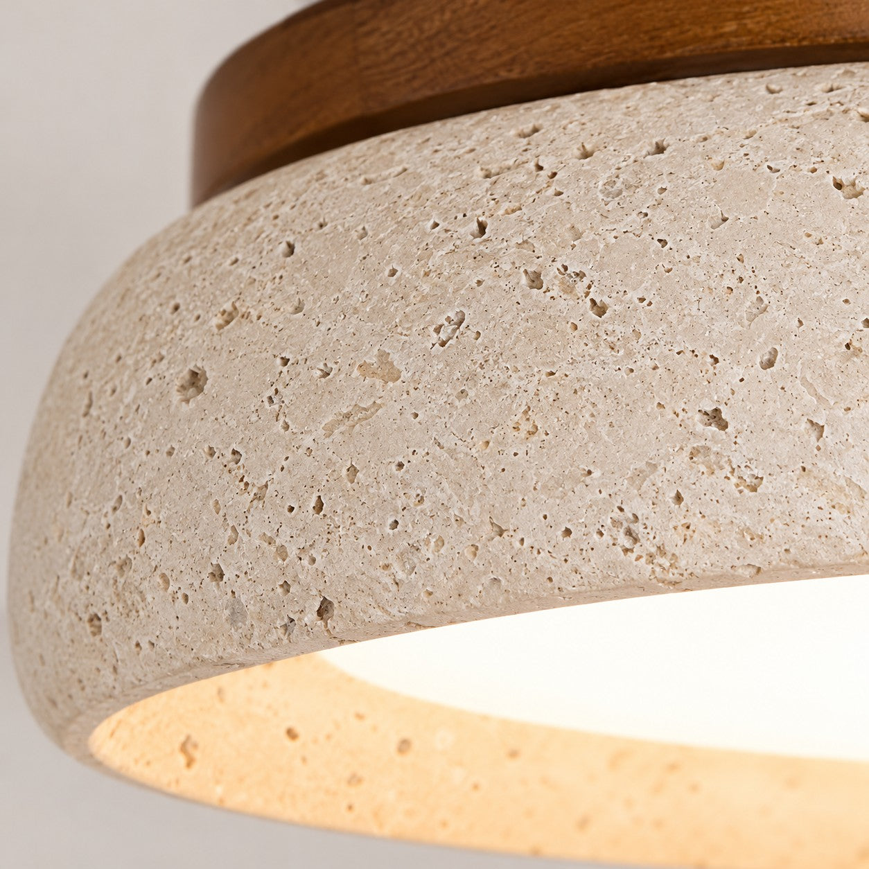 Modern Scandinavian Travertine Ceiling Light
