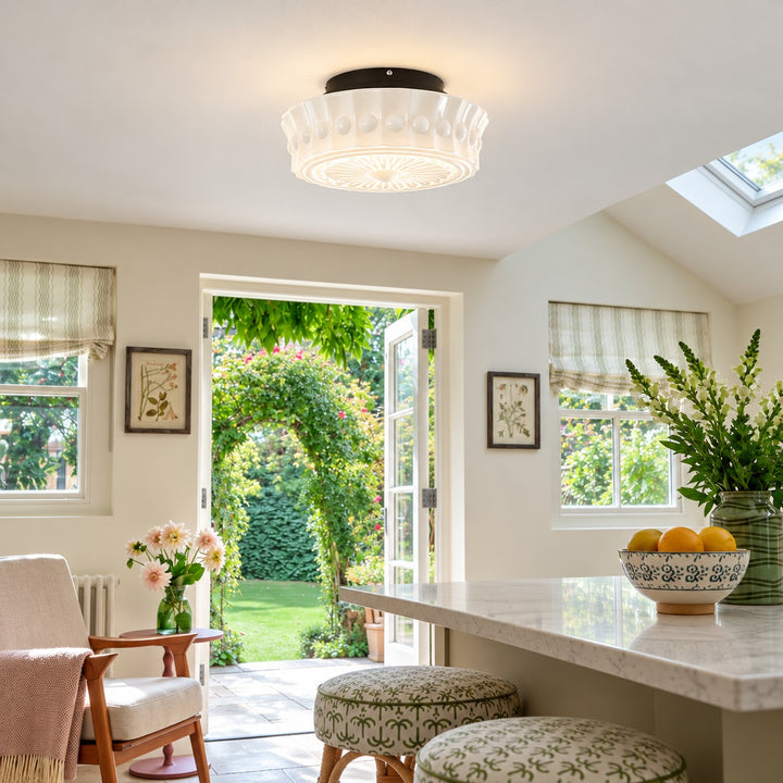 Rigidus Curved Ceiling Light - Minimalist Glass for Living Rooms and Hallways