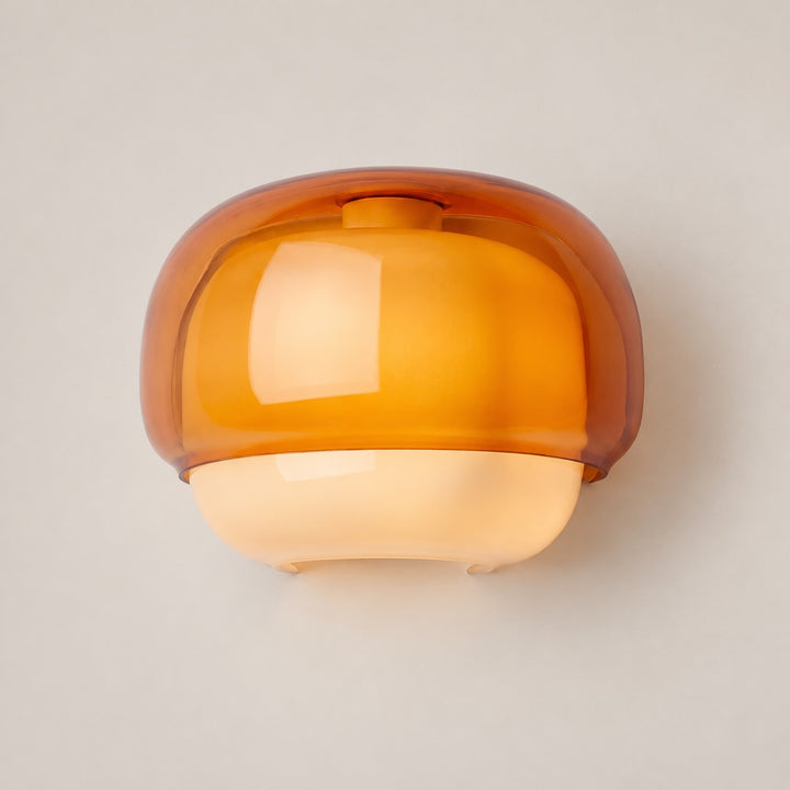 Clinco Colored Modern Vintage Glass Wall Lamp - Soft Mushroom Glow
