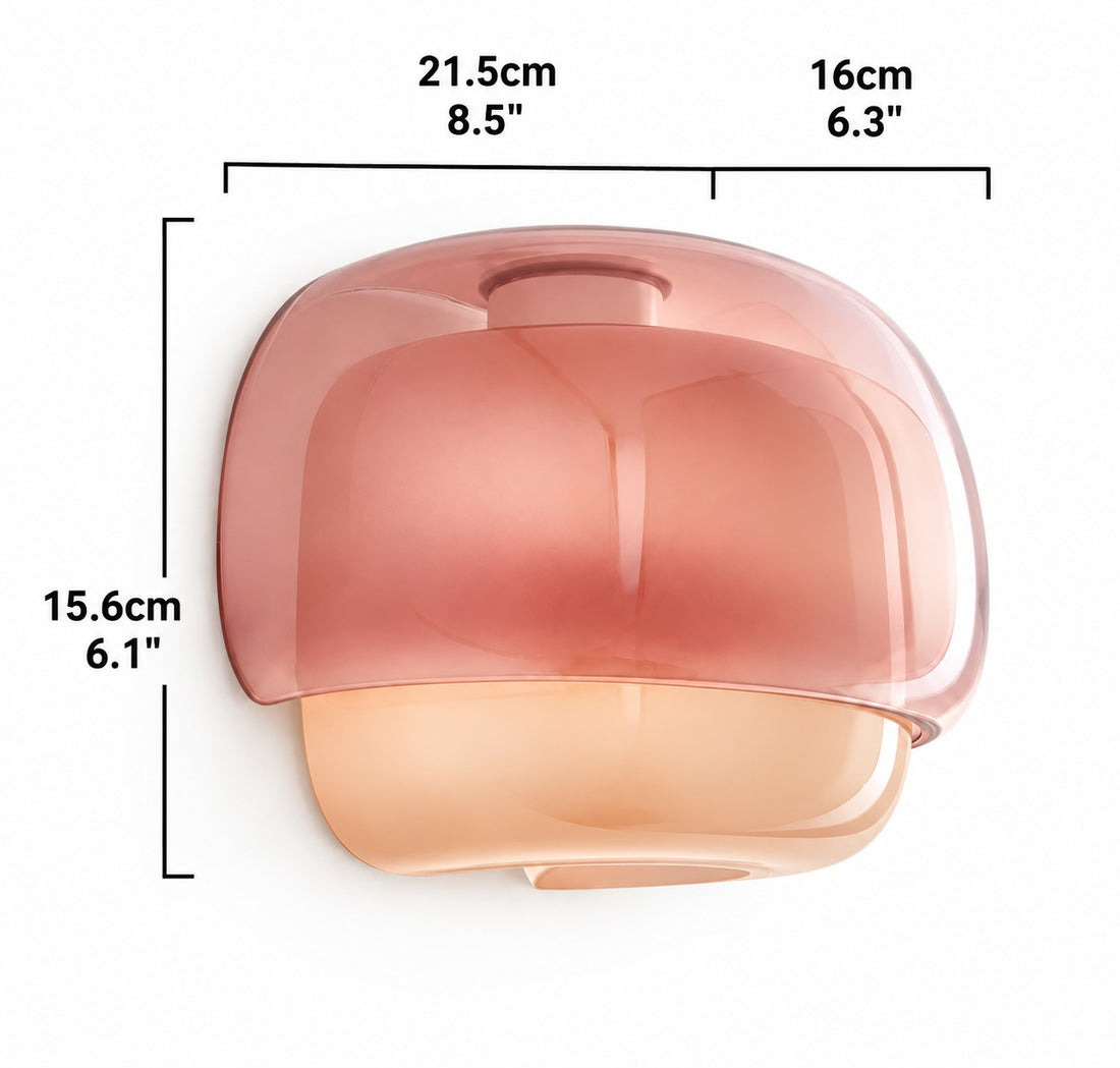 Clinco Colored Modern Vintage Glass Wall Lamp - Soft Mushroom Glow