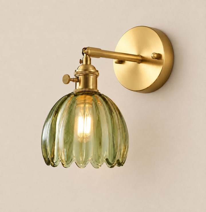 Blossix Floral Tulip Wall Sconce – Modern Wall Lamp Metal Base for Home Interior Lighting