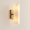 Wolvina Natural Marble Tube Sconce with Sleek Metal Details