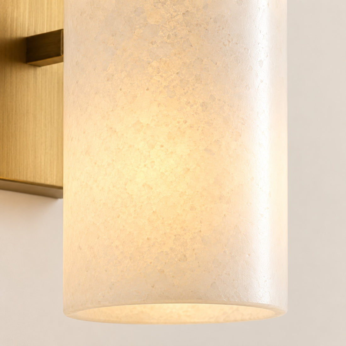 Wolvina Natural Marble Tube Sconce with Sleek Metal Details
