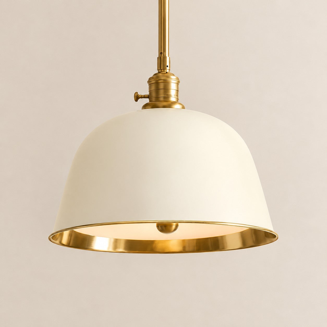 Forvara Classic Bell Pendant Light Industrial Pole Pendant Fixture for Dining Room