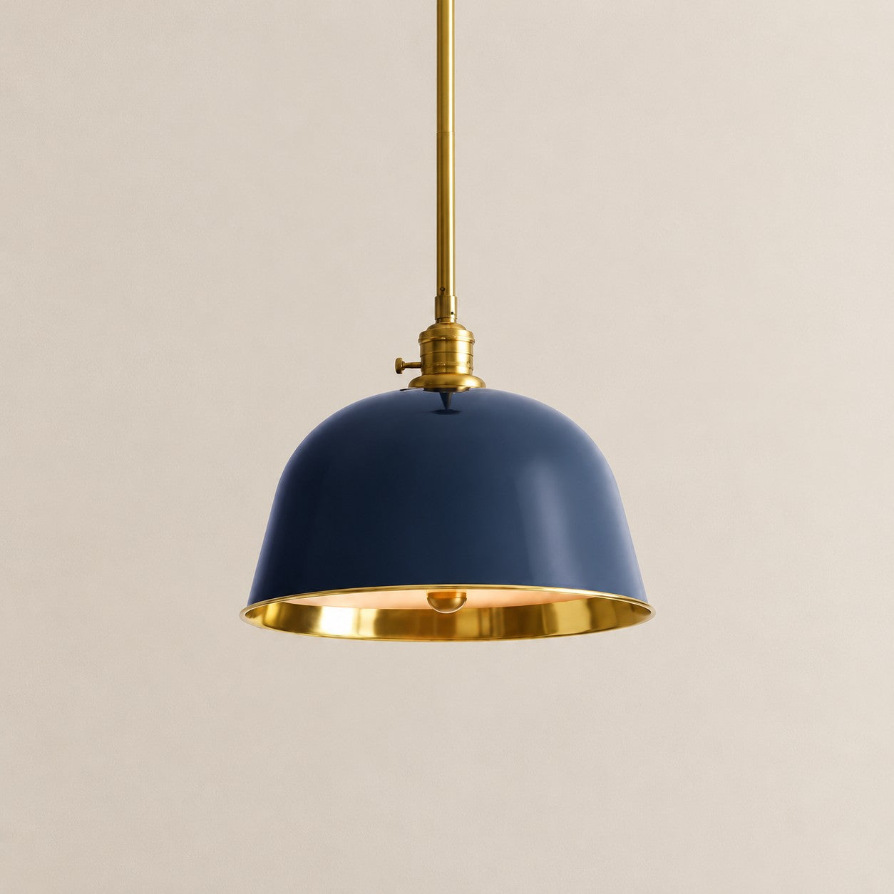 Forvara Classic Bell Pendant Light Industrial Pole Pendant Fixture for Dining Room